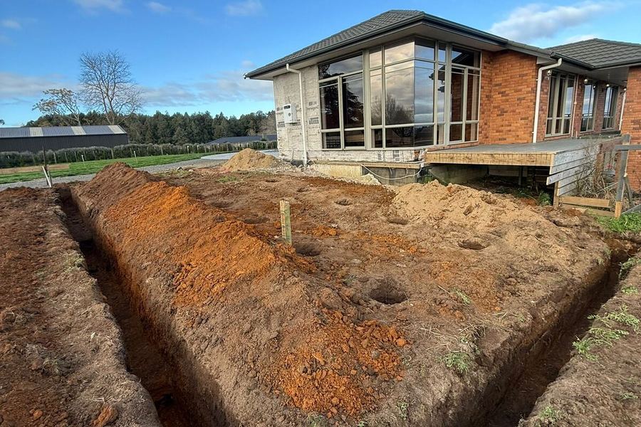 Footings dug for a new build