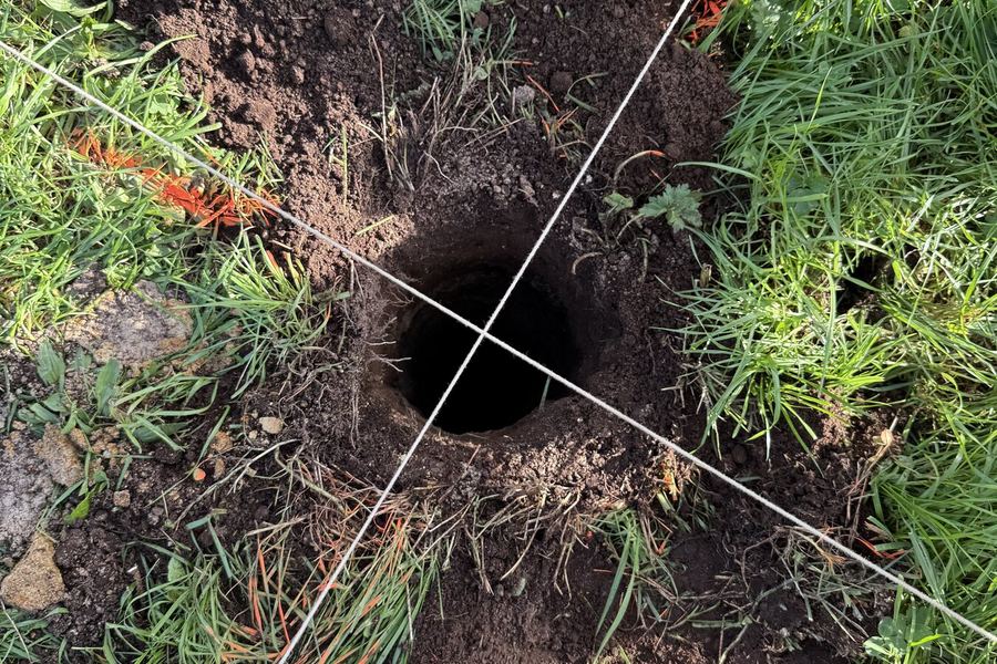 Set out on a string line